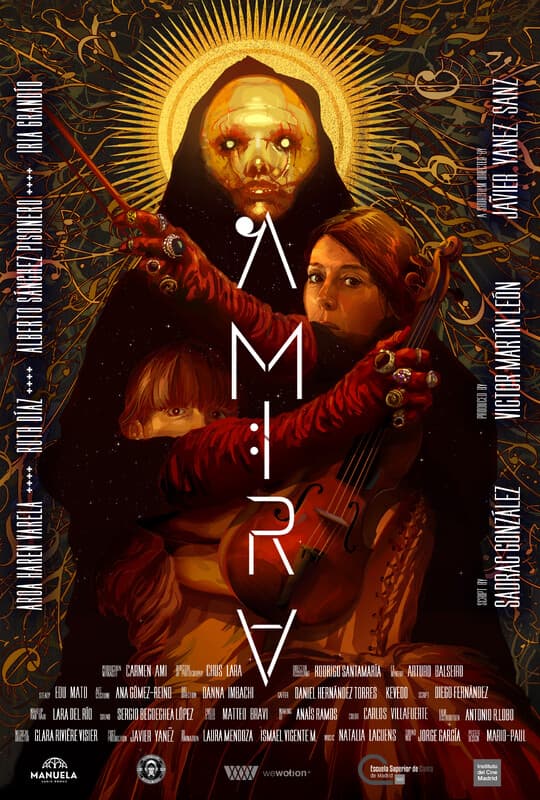 Poster for the short film "Amira", directed by Javier Yañez