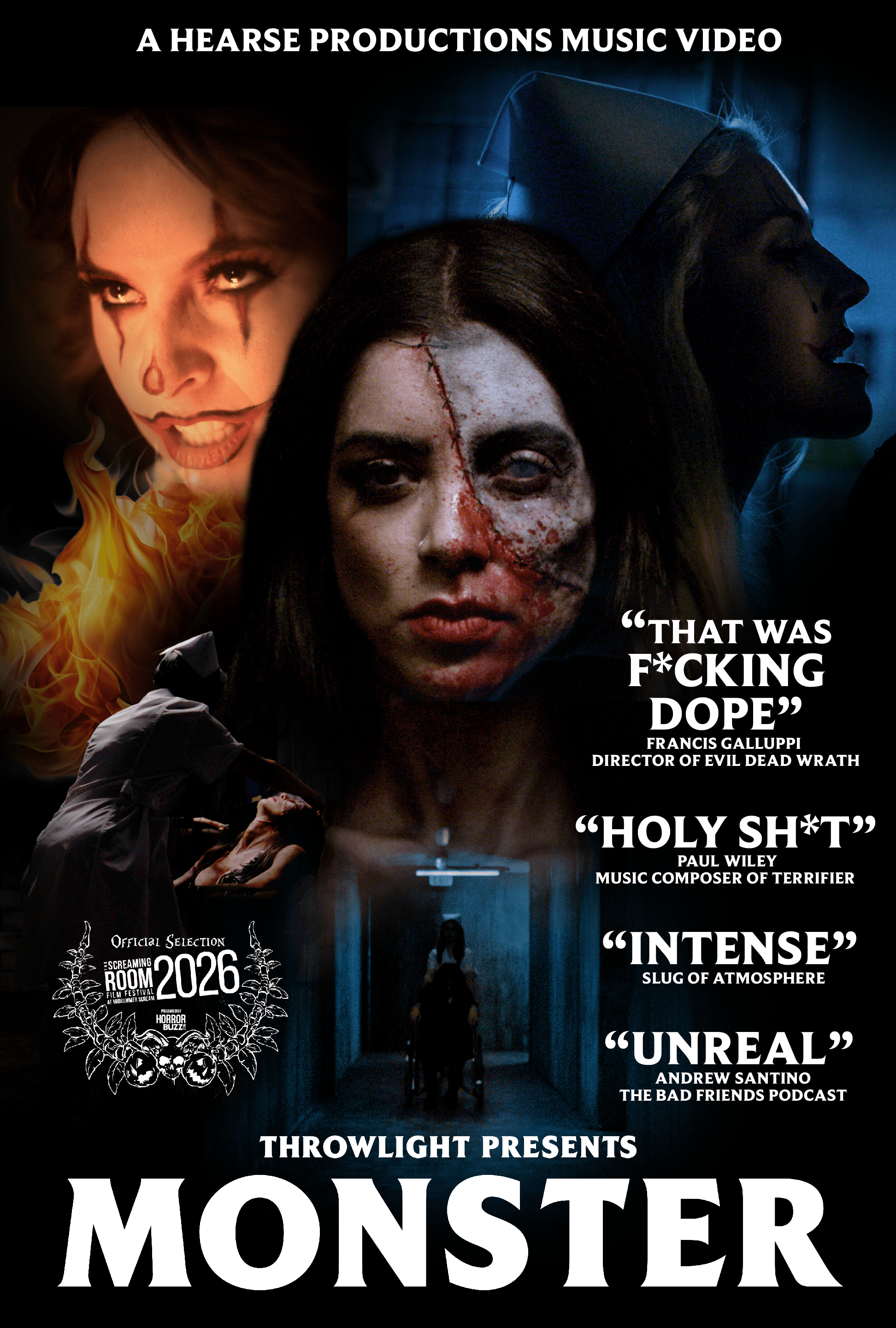 Poster for the short film "Monster", directed by Matthew Hersh