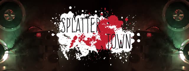 Program art for the Splattertown block at MidSummer Scream 2025