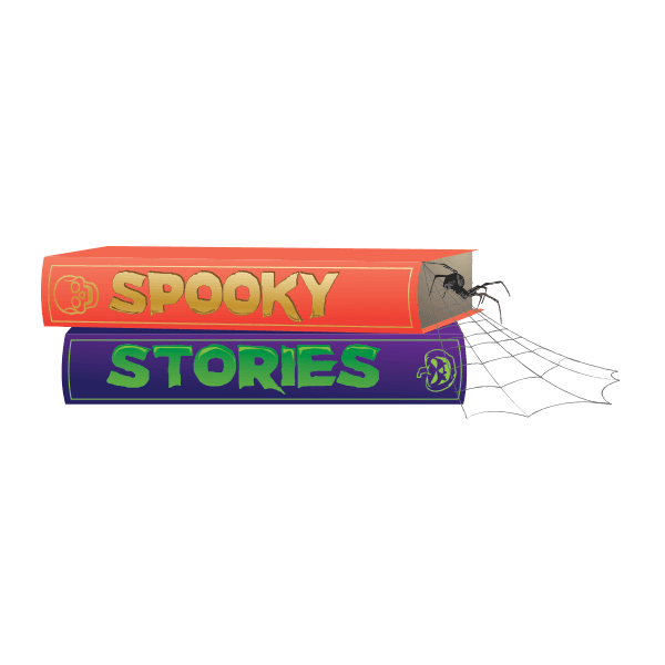 Program art for the Spooky Stories block at MidSummer Scream 2025