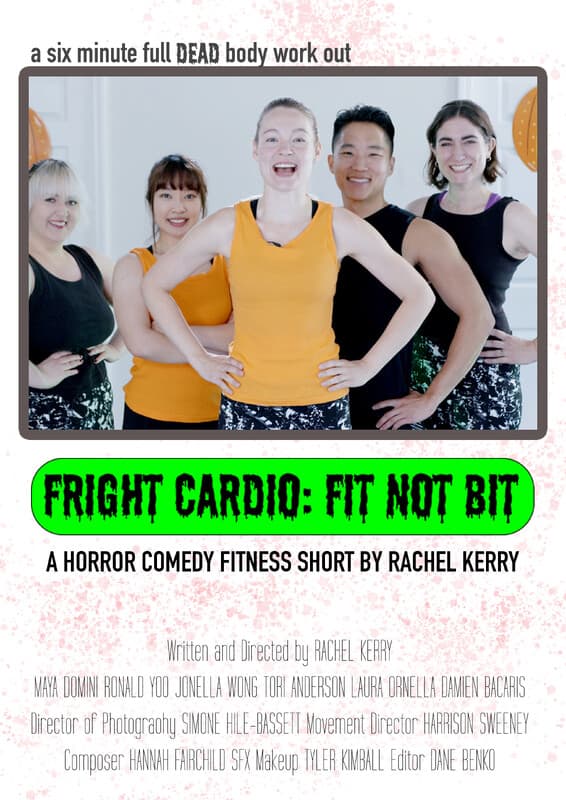 Poster for the short film "Fright Cardio: Fit Not Bit", directed by undefined