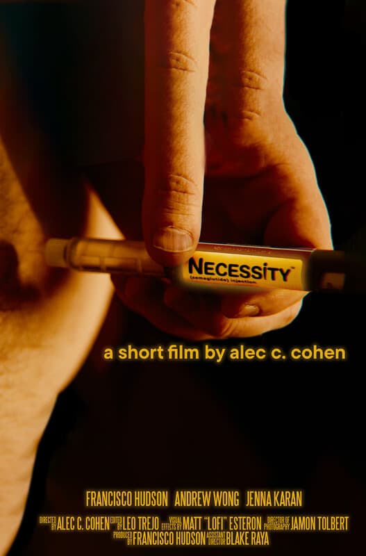 Poster for the short film "Necessity", directed by undefined