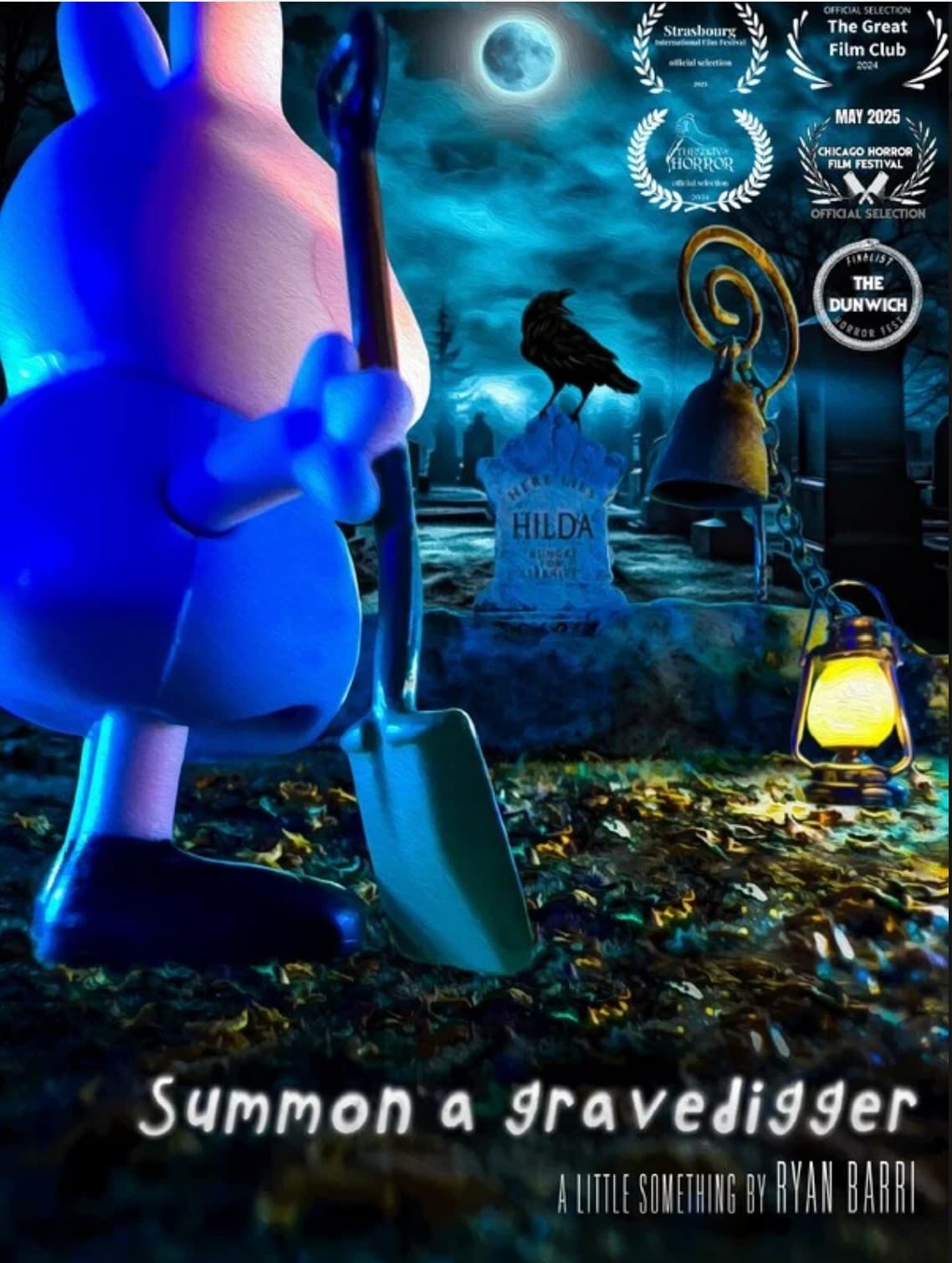 Poster for the short film "Summon a Gravedigger", directed by undefined