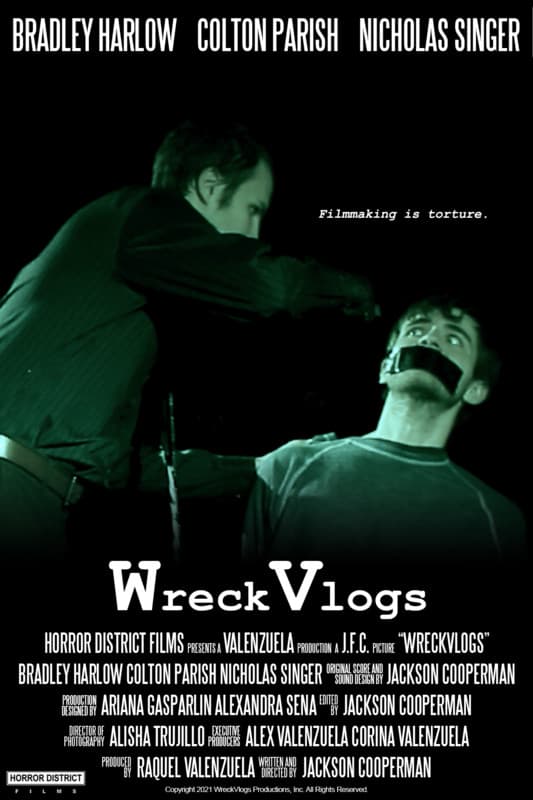 Poster for the short film "WreckVlogs", directed by undefined